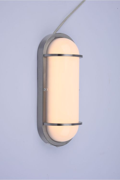 Residential LED 12.5-Watt Oval Wall Sconce Wet Rated 6 Color Selectable Non-Dimmable Photocell Sensor