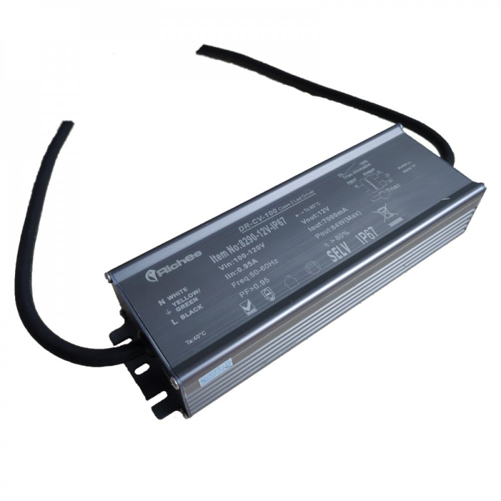 Waterproof Triac Dimmable Power Supply 12VDC 84W