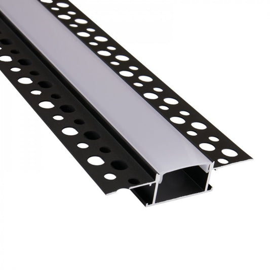 1" Black Trimless Led Aluminum Channel - 9625-Black