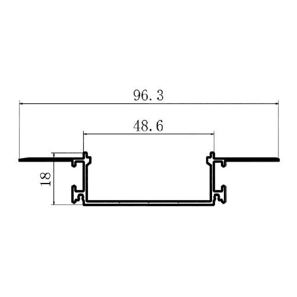 2" Big Trimless LED Aluminum Channel