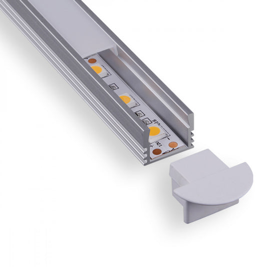 5/8" Thin Square Led Aluminum Channel 9633-B