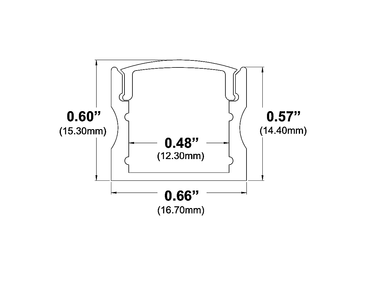 Black LED Channel - 971ASL-B