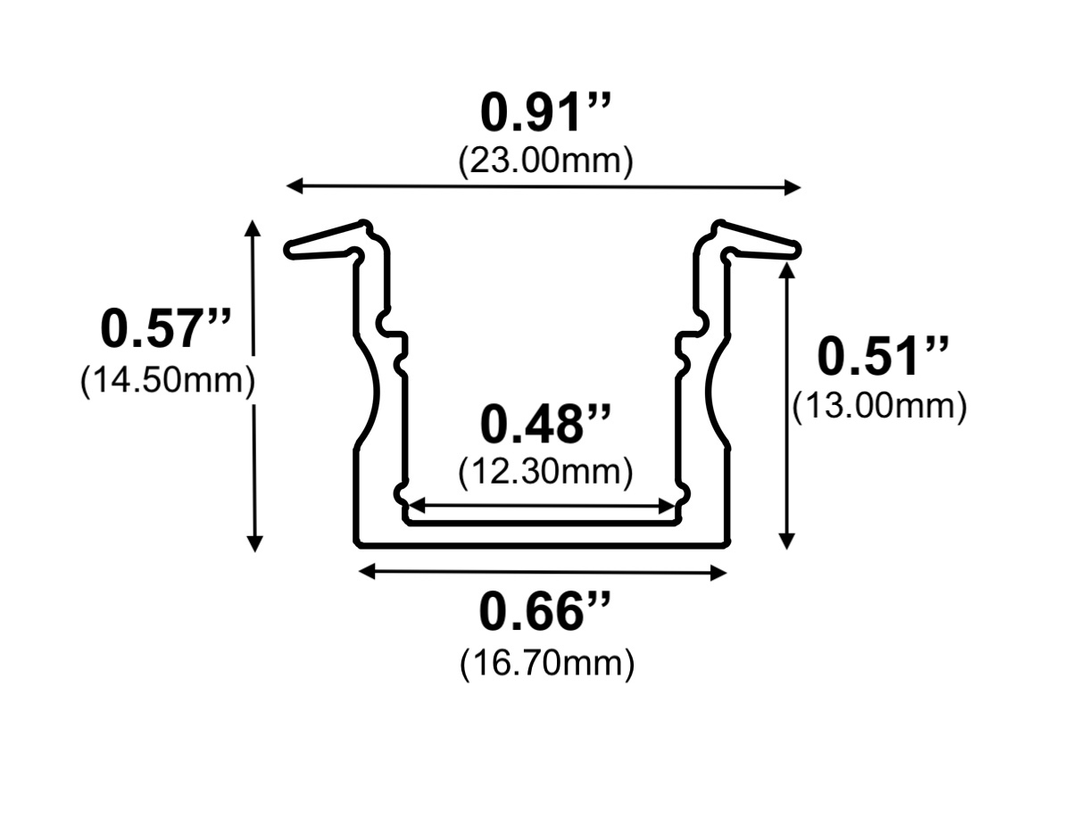 Recessed LED Channel - 972ASL