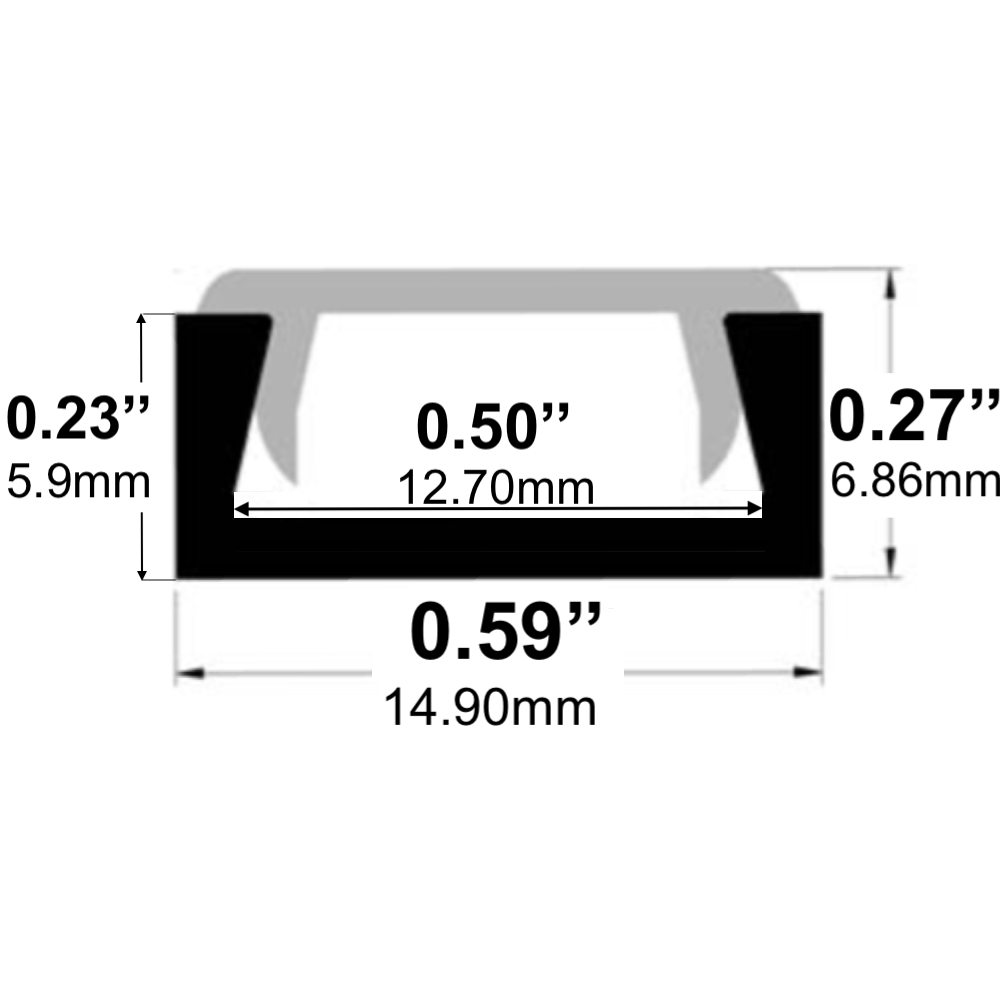 Ultra Low-Profile Slimline LED Channel - 981ASL