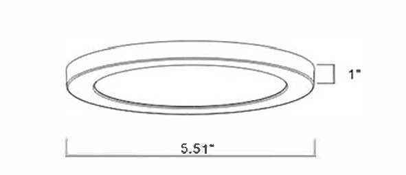 5″ LED Surface Mount Disk, Adj. 5CCT, White