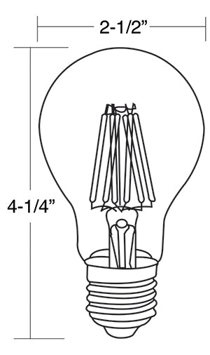 A19 LED Filament Bulb 2700K