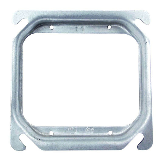 Flat 4" Square 2 Gang Mud Ring