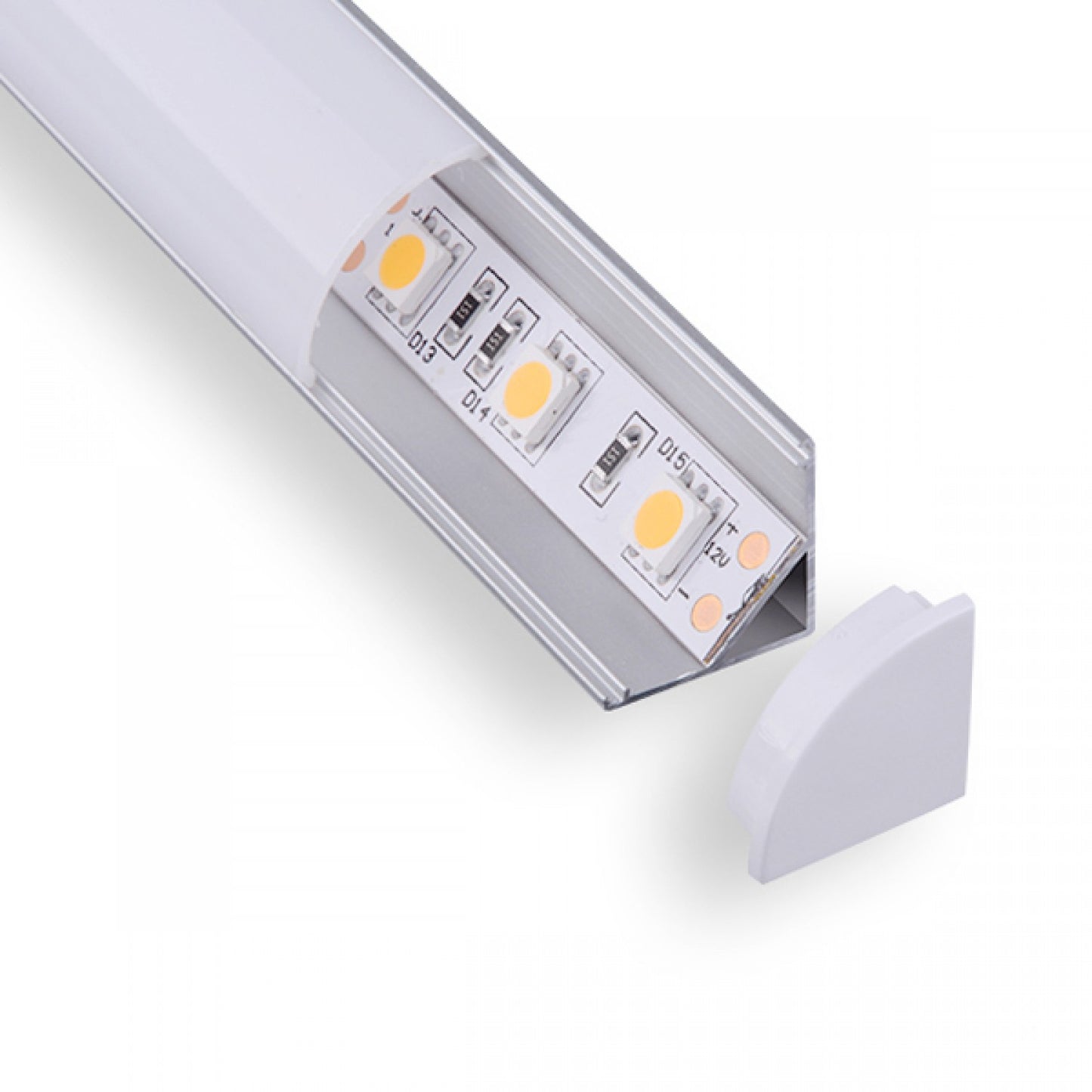 5/8" FULL COVER ANGLED LED ALUMINUM CHANNEL