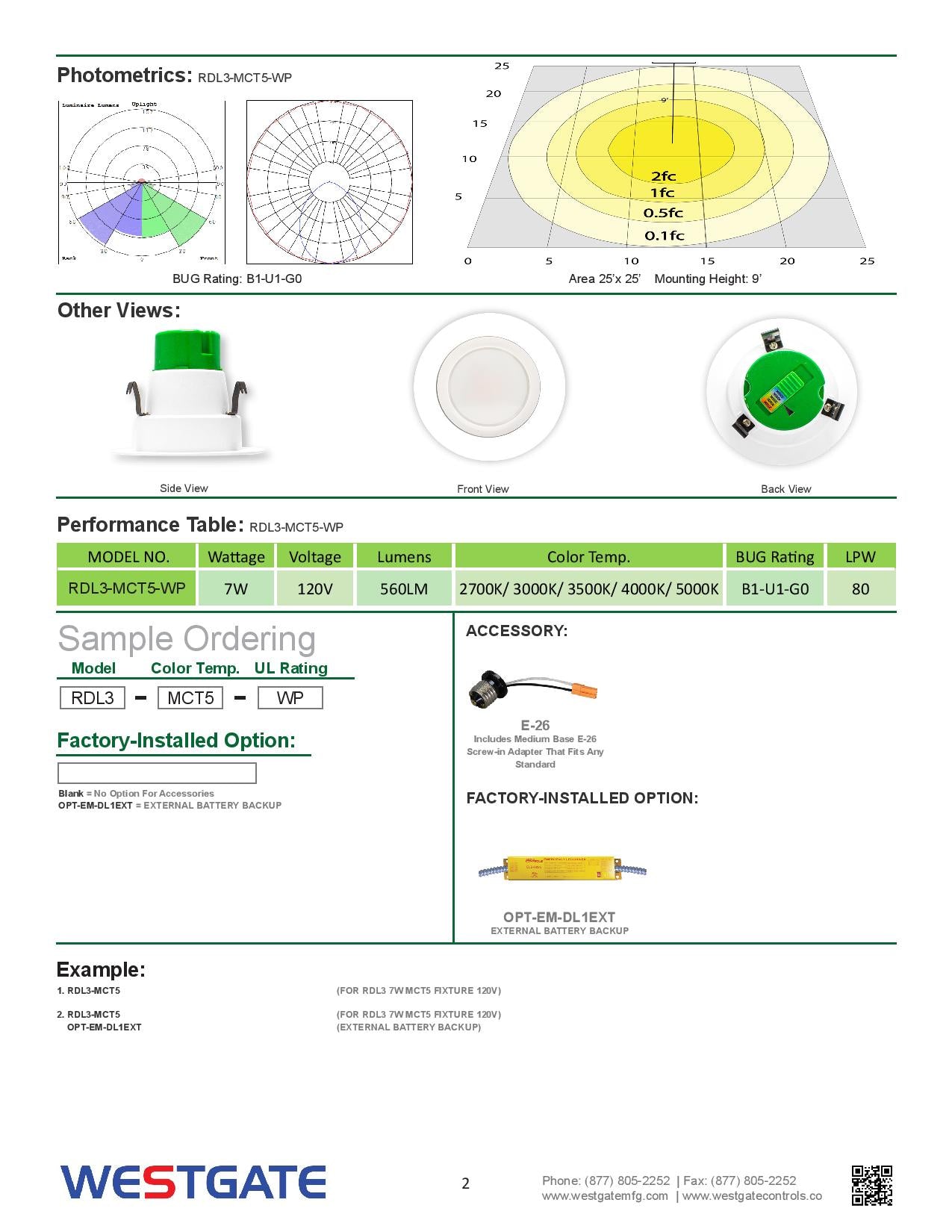 LED Multi-CCT Adjustable Recessed Light