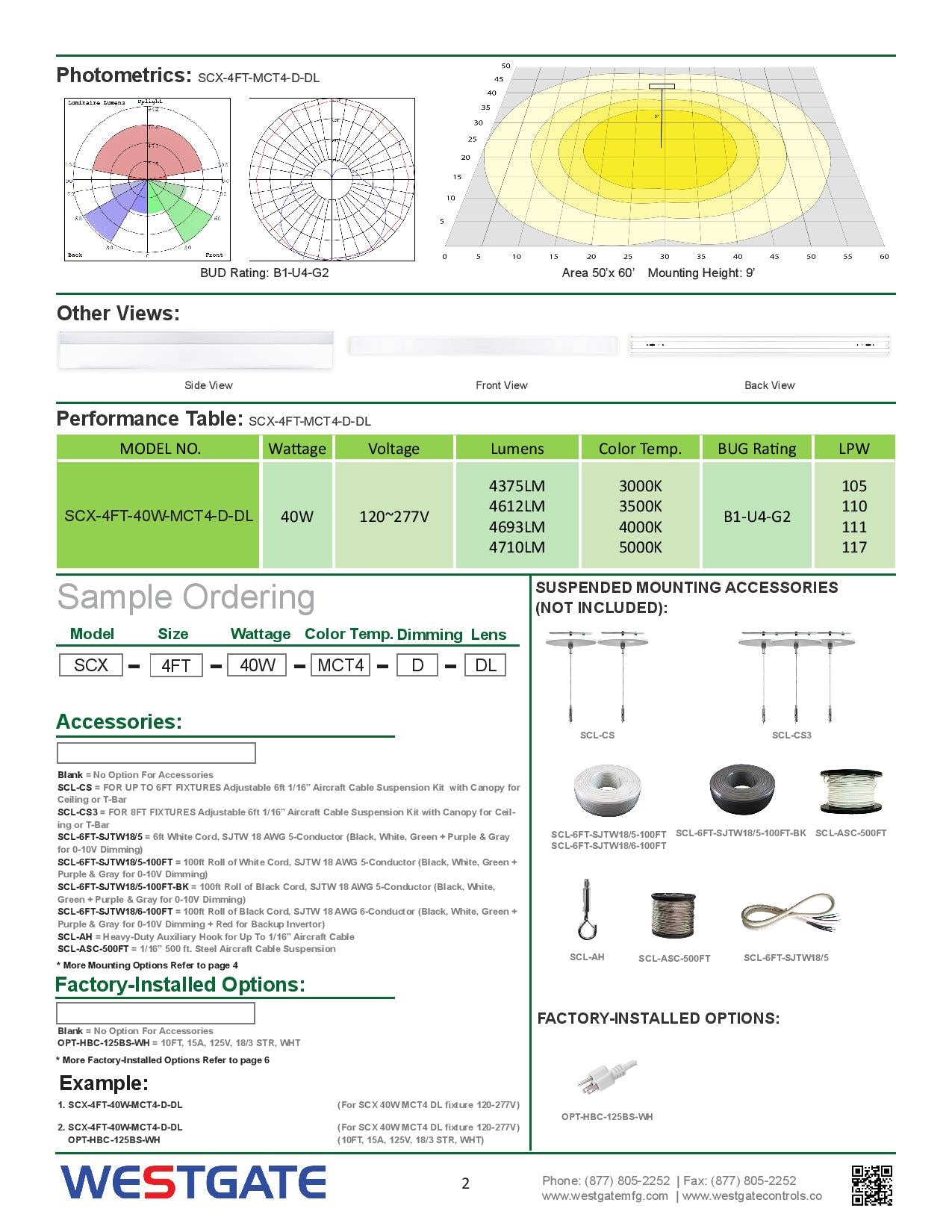 SCX Series 4Ft. Superior Architectural Seamless Linear LED Light