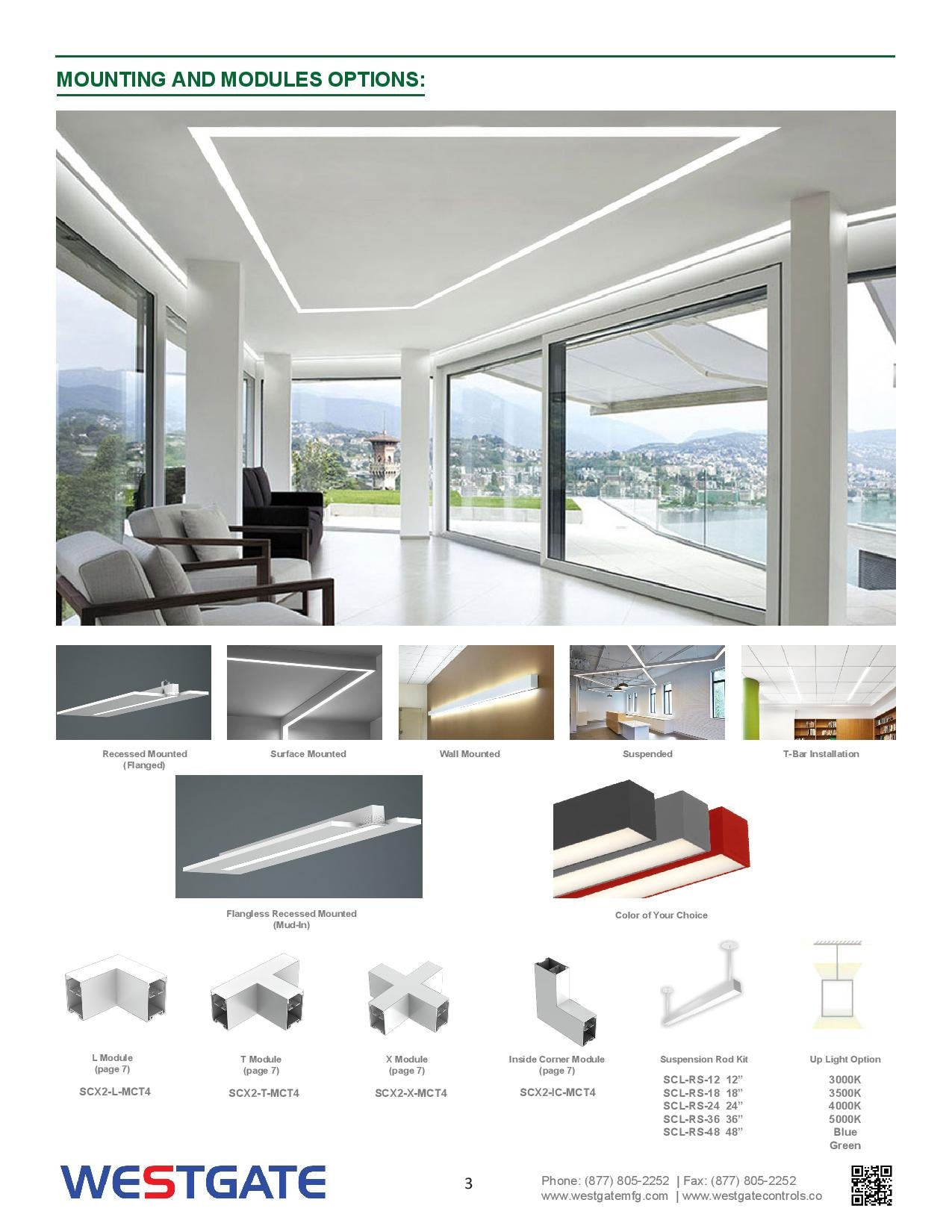 LED 2" Superior Architectural Seamless Linear Lights