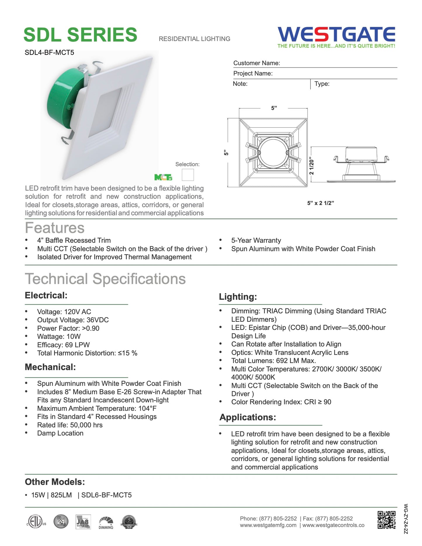 4 inch  LED RECESS TRIM, BAFFLE