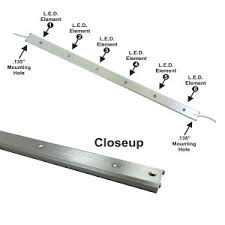 Super Thin Warm White 16.5" Long, 6 L.E.D. Aluminum Light Bar
