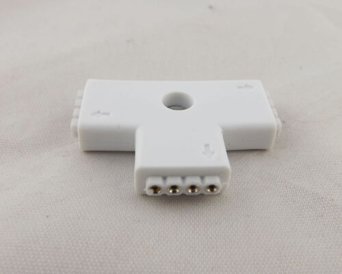 Connector Female 4 Pins 3 way T Shape For Led Strip Light RGB